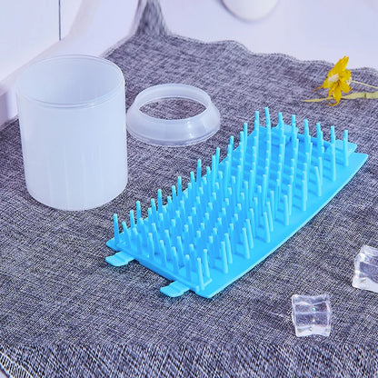 Portable Dog Paw Cleaner Cup – Soft Silicone Brush