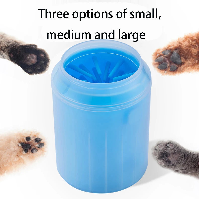 Portable Dog Paw Cleaner Cup – Soft Silicone Brush