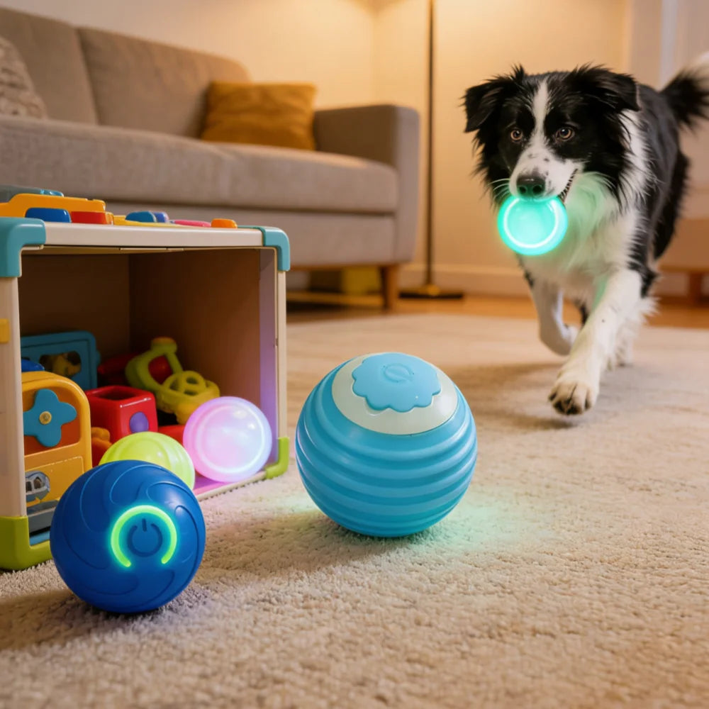 Smart Automatic Cat Toy Ball with Tail – Interactive Chase Toy