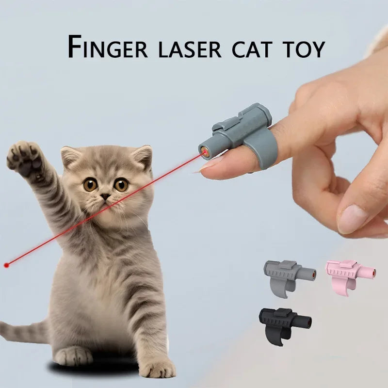 Mini Laser Cat Toy Finger Sleeve Design Laser Light Pointer Pet Training Scratching Toys for Interactive Play and Endless Fun