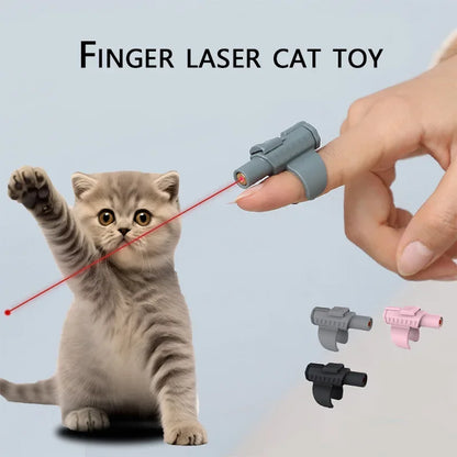 Mini Laser Cat Toy Finger Sleeve Design Laser Light Pointer Pet Training Scratching Toys for Interactive Play and Endless Fun