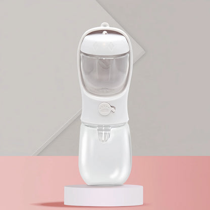 2-in-1 Pet Water Bottle with Food Storage Portable Dog Travel Feeder