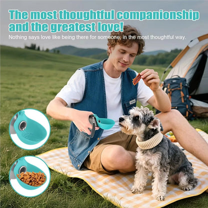 Portable 2-in-1 Dog Water Bottle 285ml Leak-Proof Stainless Steel Bowl