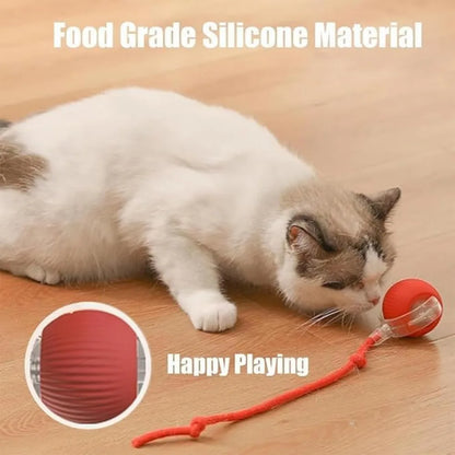 Smart Automatic Cat Toy Ball with Tail – Interactive Chase Toy