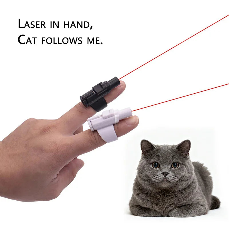 Mini Laser Cat Toy Finger Sleeve Design Laser Light Pointer Pet Training Scratching Toys for Interactive Play and Endless Fun