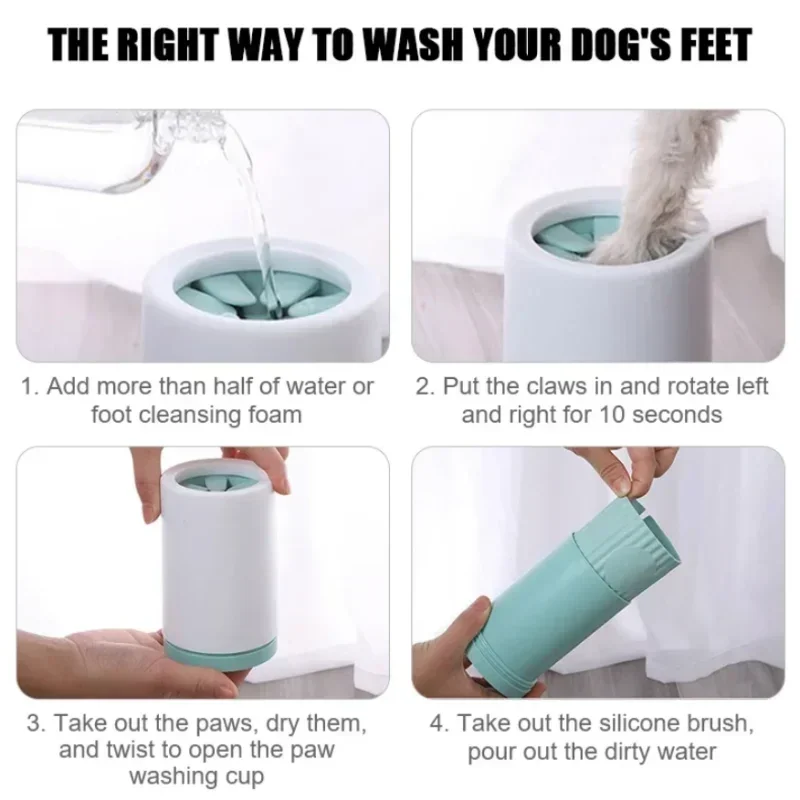 Automatic Dog Paw Cleaner Cup – Soft Silicone Foot Washer