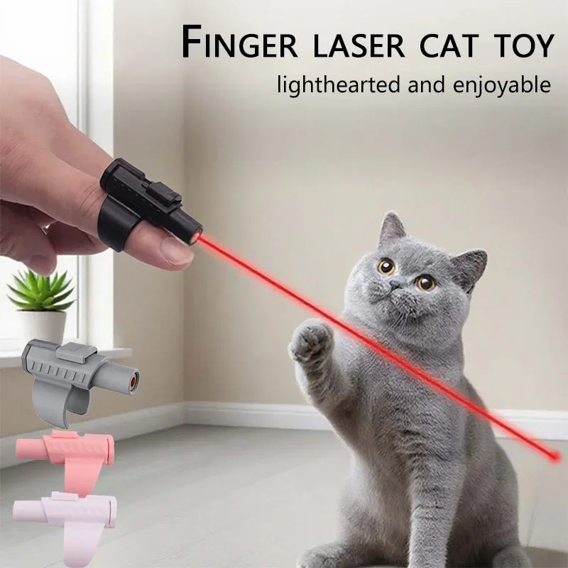 Mini Laser Cat Toy Finger Sleeve Design Laser Light Pointer Pet Training Scratching Toys for Interactive Play and Endless Fun