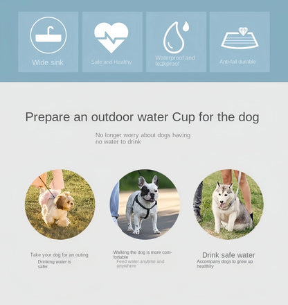 2-in-1 Pet Water Bottle with Food Storage Portable Dog Travel Feeder