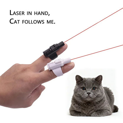 Mini Laser Cat Toy Finger Sleeve Design Laser Light Pointer Pet Training Scratching Toys for Interactive Play and Endless Fun