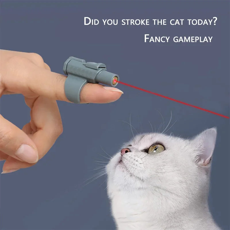 Mini Laser Cat Toy Finger Sleeve Design Laser Light Pointer Pet Training Scratching Toys for Interactive Play and Endless Fun