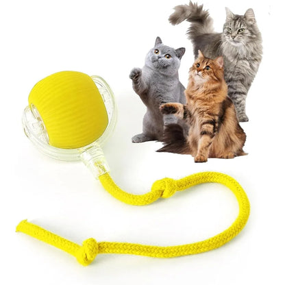 Smart Automatic Cat Toy Ball with Tail – Interactive Chase Toy