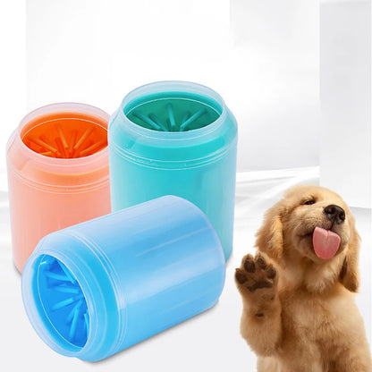 Portable Dog Paw Cleaner Cup – Soft Silicone Brush