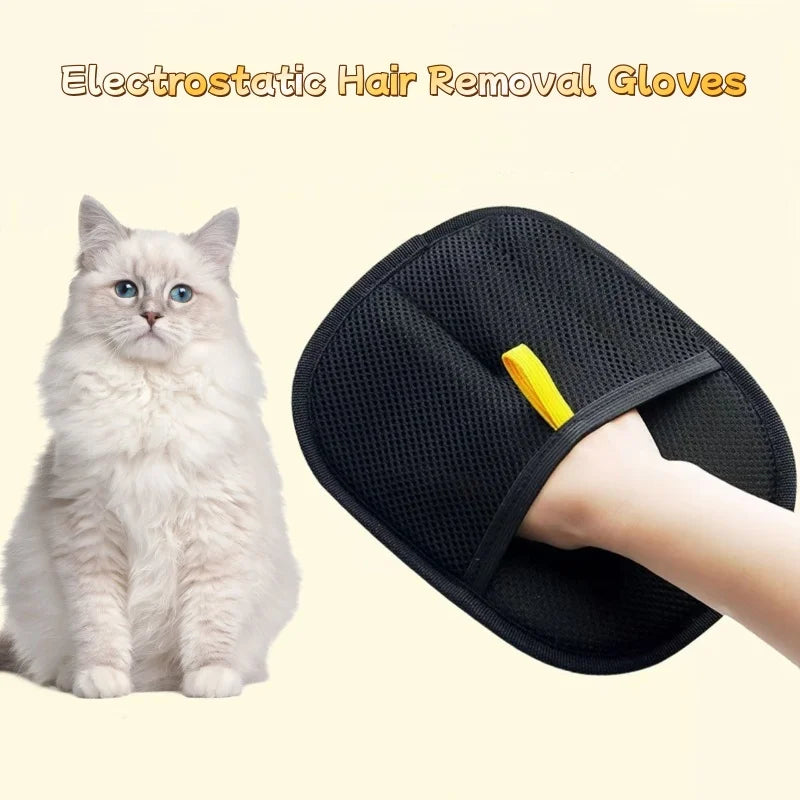 Dog & Cat Deshedding Gloves – Gentle Hair Remover Brush