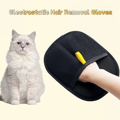 Dog & Cat Deshedding Gloves – Gentle Hair Remover Brush