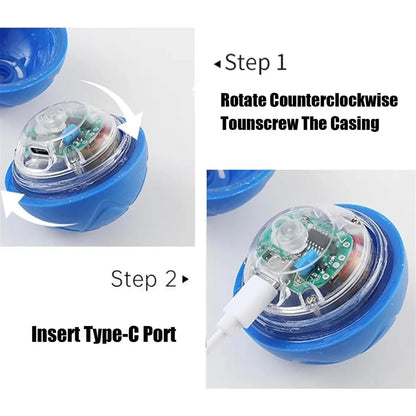 Smart Automatic Cat Toy Ball with Tail – Interactive Chase Toy