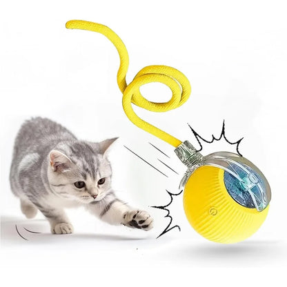 Smart Automatic Cat Toy Ball with Tail – Interactive Chase Toy